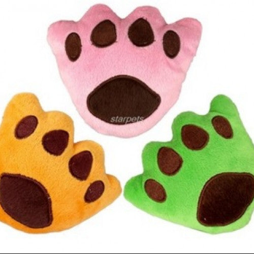 Cotton Dog Toy Interactive For Puppy - Soft Bear Paw Pet Plush Squeaky