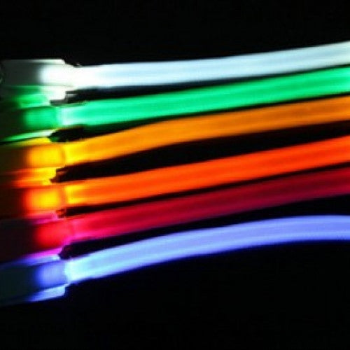 LED Nylon Light-up Flashing Leash Glow for Dogs - Small Scale Safety 18-28cm Pet Dog Collar